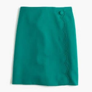 NWT! J. Crew Gabardine-wool and Cotton Skirt